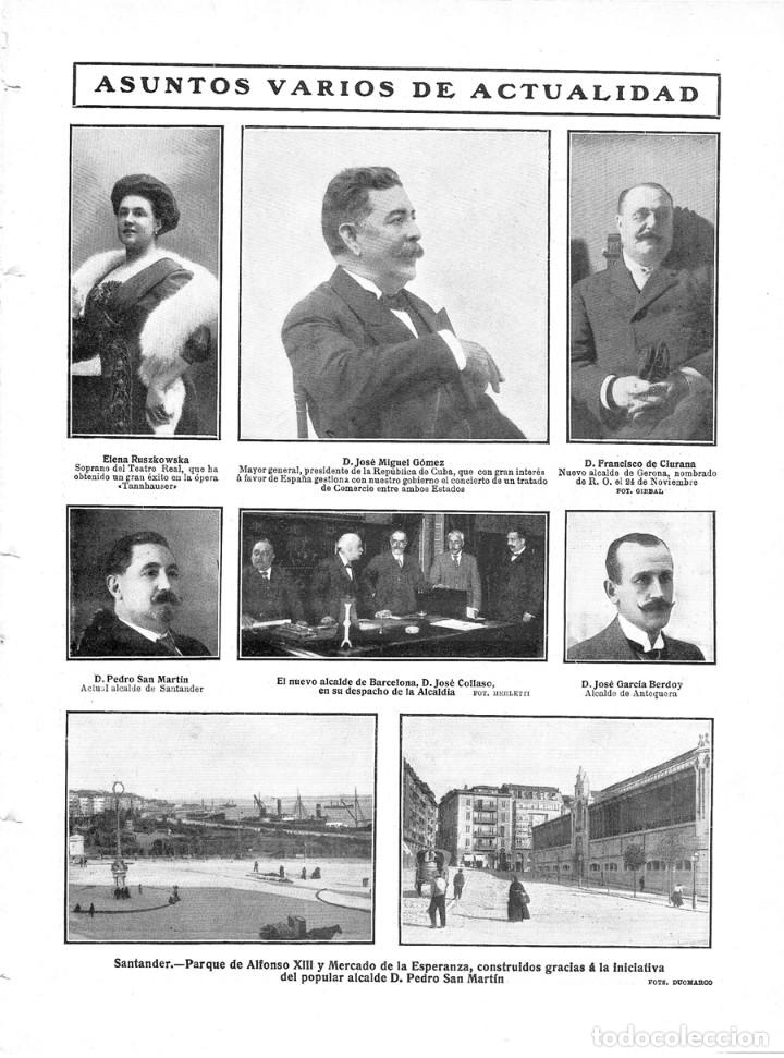 Collezionismo di Riviste e Giornali: 1909 HOJA REVISTA ALCALDES GERONA FCO. DE CIURANA BARCELONA JOS&Eacute; COLLASO ANTEQUERA J. GARC&Iacute;A BERDOY