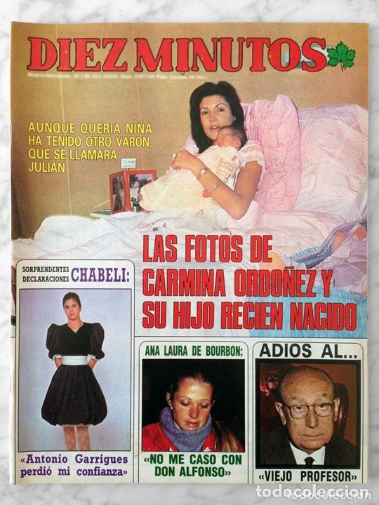 Coleccionismo de Revistas y Peri&oacute;dicos: DIEZ MINUTOS - 1986 - CARMINA ORD&Oacute;&Ntilde;EZ, MARIBEL VERD&Uacute;, CHABELI, MAR&Iacute;A ASQUERINO, ESTEFAN&Iacute;A, ESPINETE