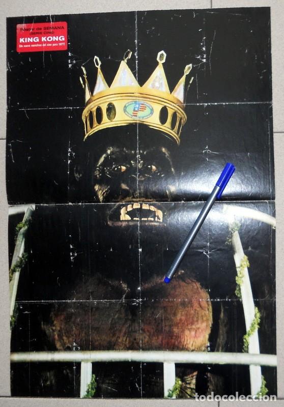 Coleccionismo de Revistas y Peri&oacute;dicos: POSTER ANTIGUO REVISTA SEMANA - KING KONG - SERIE CINE - A&Ntilde;OS 70