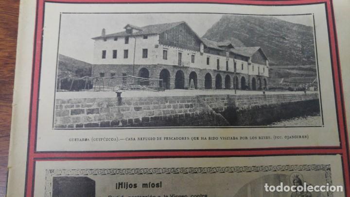 Collectionnisme de Revues et Journaux: GUETARIA GUIPUZCOA CASA REFUGIO DE PESCADORES QUE HA SIDO VISITADA POR LOS REYES HOJA A&Ntilde;O 1922