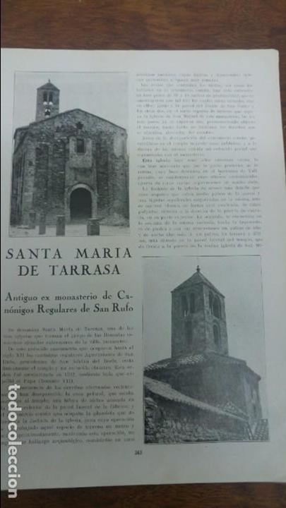 Collezionismo di Riviste e Giornali: SANTA MARIA DE TARRASA TERRASSA ANTIGUO EX MONASTERIO CANONIGOS REGULARES SAN RUFO REVISTA A&Ntilde;O 1922