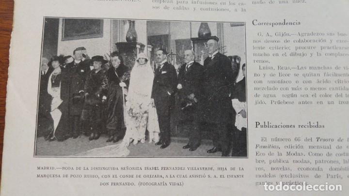 Collezionismo di Riviste e Giornali: BODA ISABEL FERNADEZ VILLAVERDE-HIJA MARQUESA DE POZO RUBIO CON EL CONDE DE ORIZABA HOJA A&Ntilde;O 1922