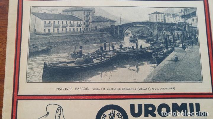 Collezionismo di Riviste e Giornali: VISTA DEL MUELLE DE ONDAORRA .RINCONES VASCOS VIZCAYA HOJA A&Ntilde;O 1922