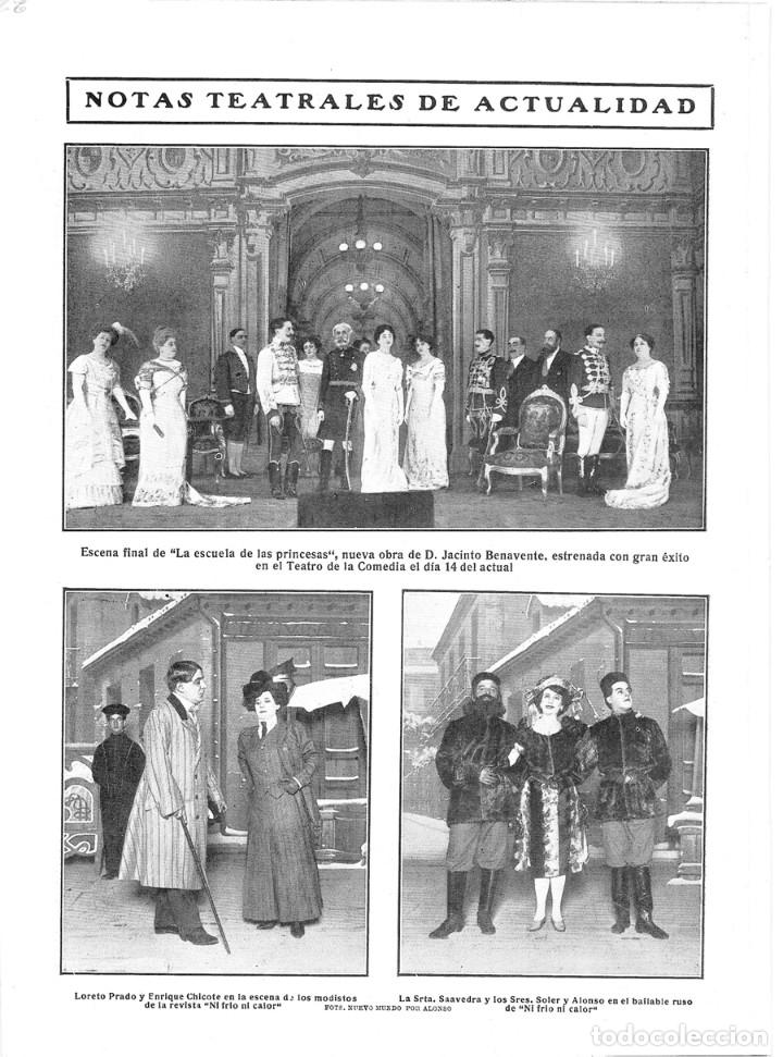 Collezionismo di Riviste e Giornali: 1909 HOJA REVISTA MADRID TEATRO ACTORES ACTRICES LORETO PRADO ENRIQUE CHICOTE SAAVEDRA SOLER ALONSO