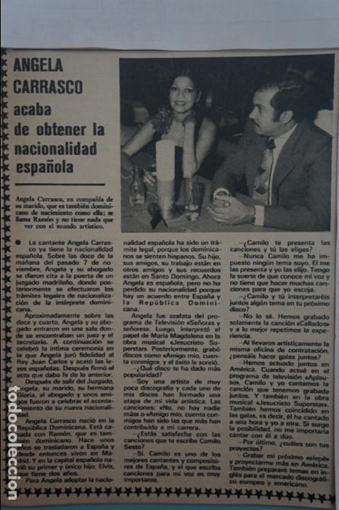 Coleccionismo de Revistas y Peri&oacute;dicos: RECORTE REPORTAJE CLIPPING DE ANGELA CARRASCO REVISTA SEMANA N&ordm; 2024 PAG 58 L46