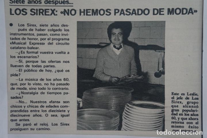 Coleccionismo de Revistas y Peri&oacute;dicos: RECORTE REPORTAJE CLIPPING DE LOS SIREX REVISTA SEMANA N&ordm; 2023 PAG 29 L46