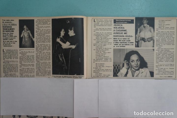 Coleccionismo de Revistas y Peri&oacute;dicos: RECORTE REPORTAJE CLIPPING DE LOLA FLORES REVISTA SEMANA N&ordm; 2023 PAG 32 L46