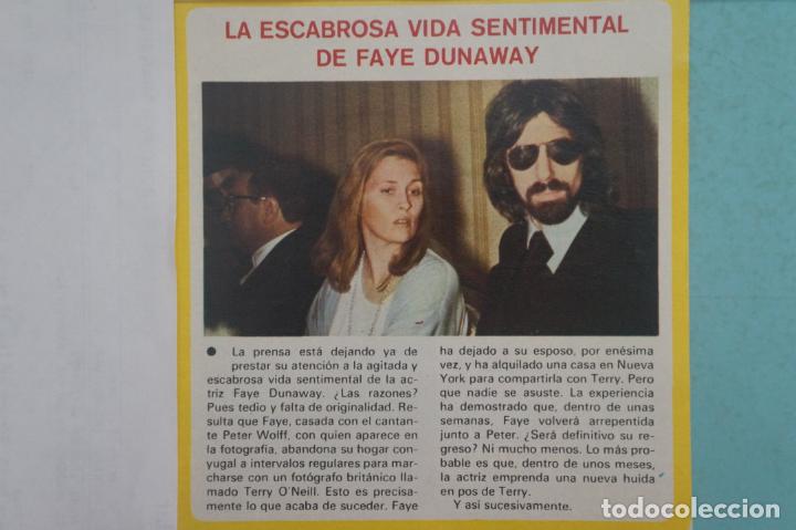 Coleccionismo de Revistas y Peri&oacute;dicos: RECORTE REPORTAJE CLIPPING DE FAYE DUNAWAY REVISTA SEMANA N&ordm; 2023 PAG 52 L46