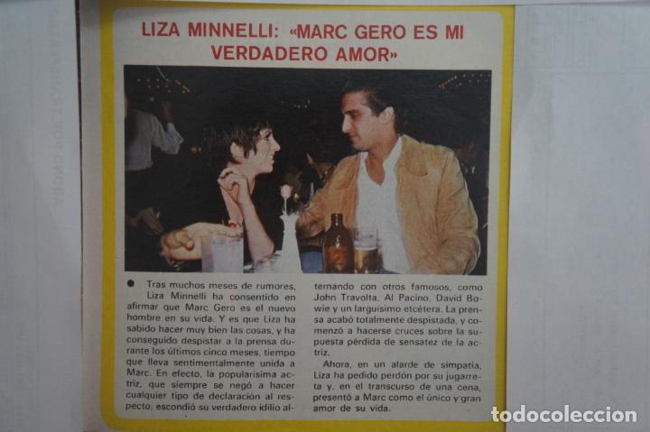 Coleccionismo de Revistas y Peri&oacute;dicos: RECORTE REPORTAJE CLIPPING DE LIZA MINNELLI REVISTA SEMANA N&ordm; 2023 PAG 52 L46
