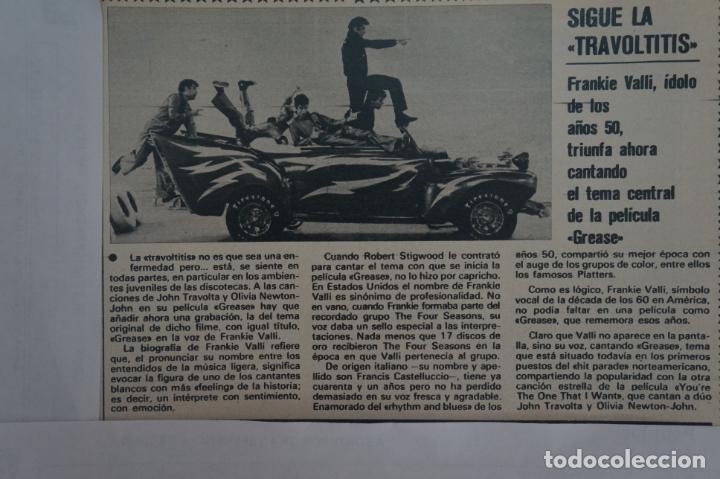 Coleccionismo de Revistas y Peri&oacute;dicos: RECORTE REPORTAJE CLIPPING DE GREASE REVISTA SEMANA N&ordm; 2023 PAG 67 L46