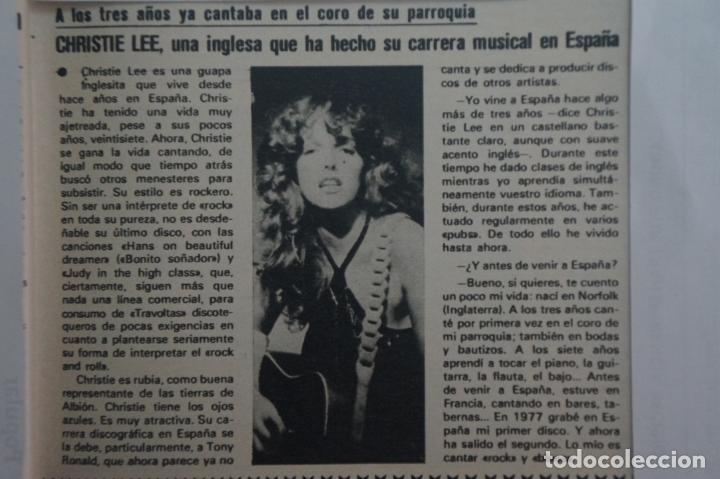 Coleccionismo de Revistas y Peri&oacute;dicos: RECORTE REPORTAJE CLIPPING DE CHRISTIE LEE REVISTA SEMANA N&ordm; 2023 PAG 73 L46