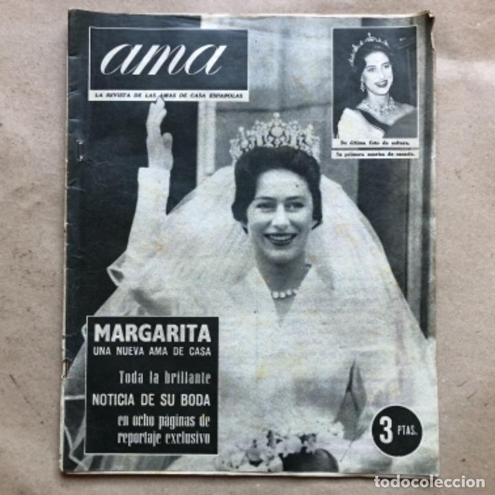 Collectionnisme de Revues et Journaux: REVISTA AMA N&deg;9, DEL A&Ntilde;O 1960. BODA DE PRINCESA MARGARITA,..: