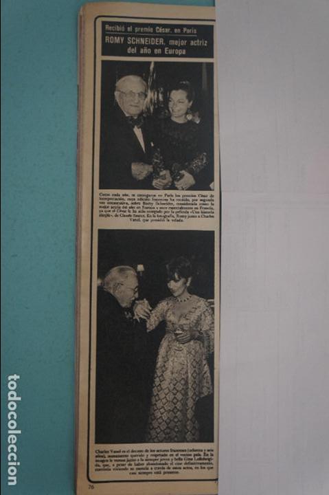 Coleccionismo de Revistas y Peri&oacute;dicos: RECORTE REPORTAJE CLIPPING DE ROMY SCHNEIDER REVISTA SEMANA N&ordm; 2036 PAG 76 L47