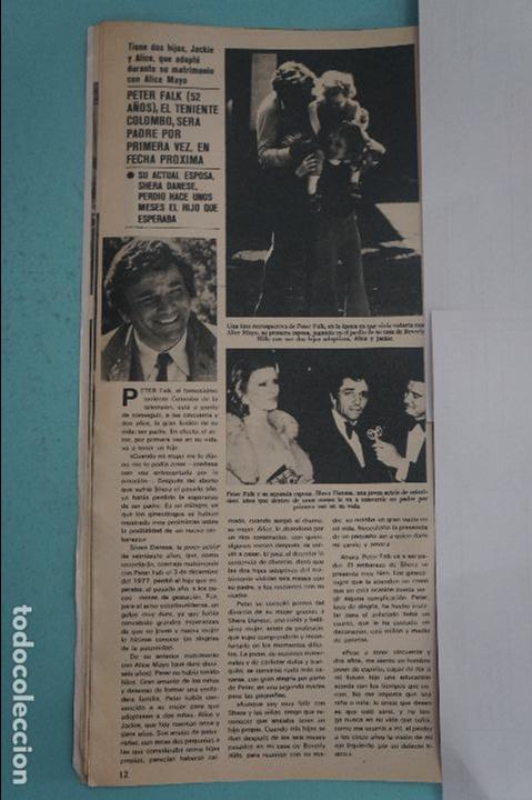 Coleccionismo de Revistas y Peri&oacute;dicos: RECORTE REPORTAJE CLIPPING DE PETER FALK EL TENIENTE COLOMBO REVISTA SEMANA N&ordm; 2030 PAG 12 L46