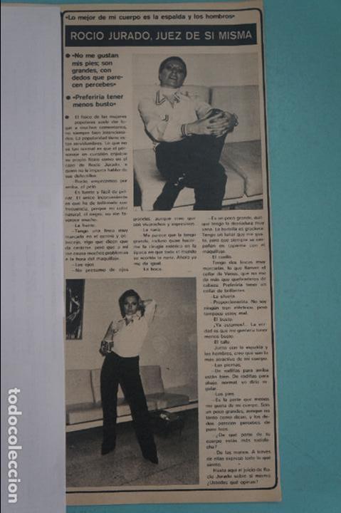 Coleccionismo de Revistas y Peri&oacute;dicos: RECORTE REPORTAJE CLIPPING DE ROCIO JURADO REVISTA SEMANA N&ordm; 2030 PAG 29 L46