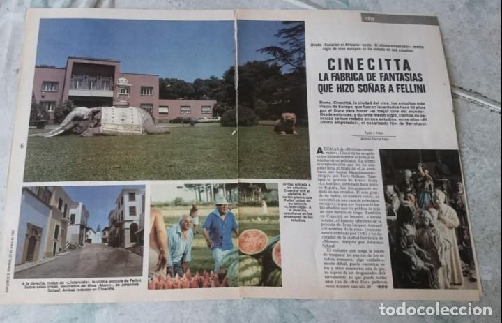 Coleccionismo de Revistas y Peri&oacute;dicos: Cinecitta. La f&aacute;brica de fantas&iacute;as que hizo so&ntilde;ar a Fellini (Suplemento semanal 1989)
