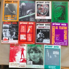 Coleccionismo de Revistas y Periódicos: LOTE DE 11 REVISTAS PRIMER ACTO (1969/1970). TEATRO.