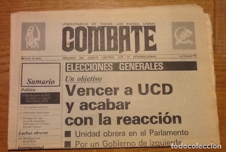 Colecionismo de Revistas e Jornais: Combate 137, enero 1978. &Oacute;rgano comit&eacute; central LCR. Liga Comunista Revolucionaria. Trotskismo
