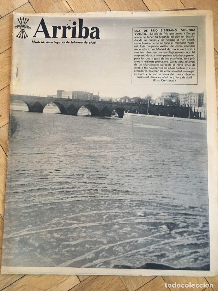 Colecionismo de Revistas e Jornais: ARRIBA (12-2-56) RIO MANZANARES MADRID BARACALDO CAPRI ISCHIA OSTRA VIGO