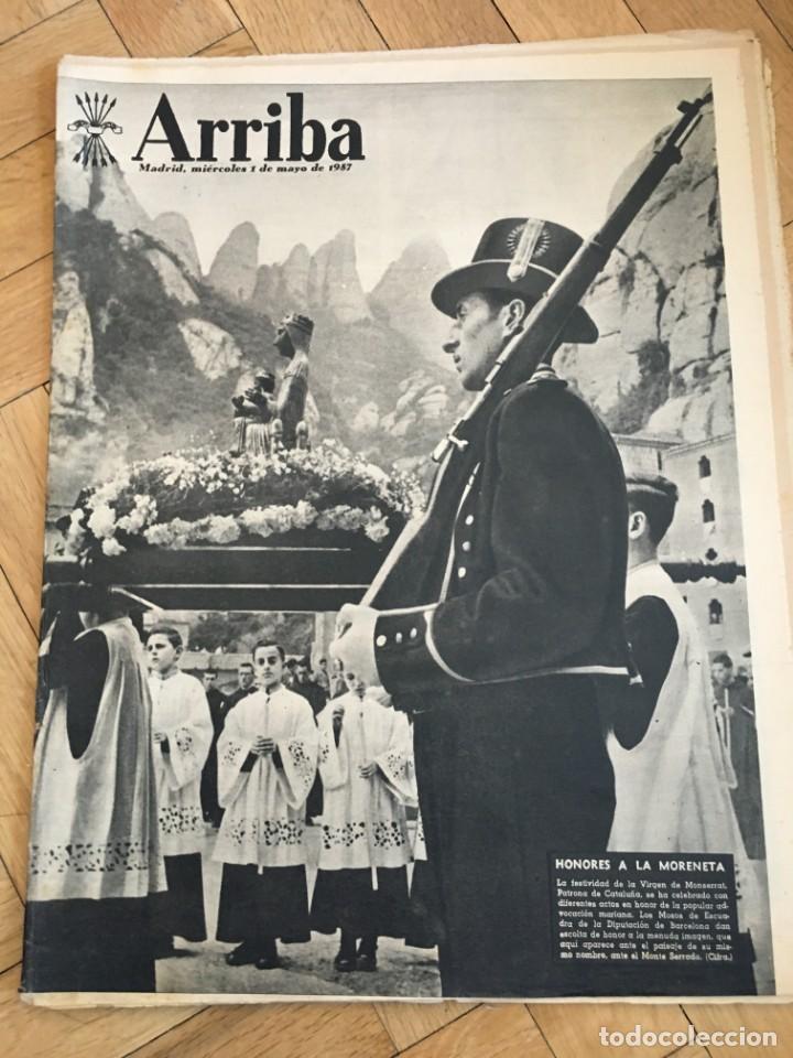 Colecionismo de Revistas e Jornais: ARRIBA (1-5-57) ROMERIA VIRGEN DE LA CABEZA COMILLAS FERIA DE MUESTRAS VALENCIA R. MADRID PALMAS