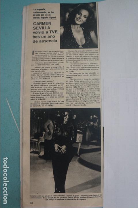 Coleccionismo de Revistas y Peri&oacute;dicos: RECORTE REPORTAJE CLIPPING DE CARMEN SEVILLA REVISTA SEMANA N&ordm; 2050 PAG 18 L47