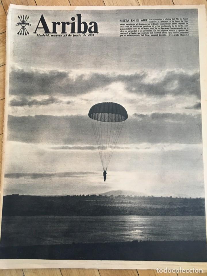 Colecionismo de Revistas e Jornais: ARRIBA (25-6-57) RIBERA NAVARRA CORELLA CINTRUENIGO ALFARO AVIONES EN MANISES MINAS RIOTINTO