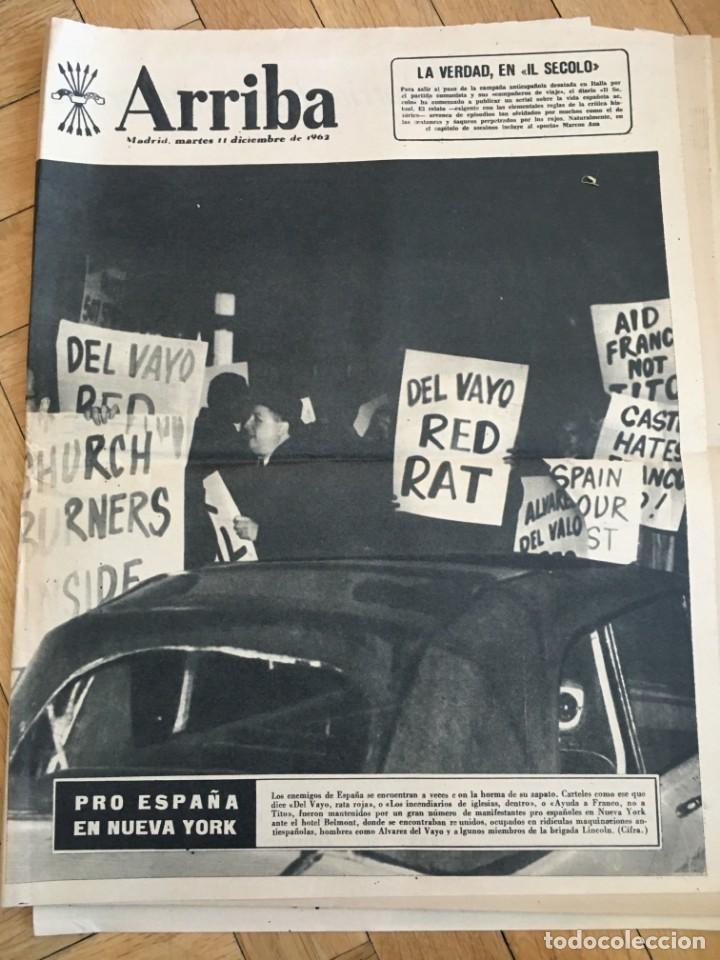 Sammeln von Zeitschriften und Zeitungen: ARRIBA (11-12-62) NURIA CARTEL FIESTAS MORATALAZ MADRID SANTA MARIA DE SOMIEDO