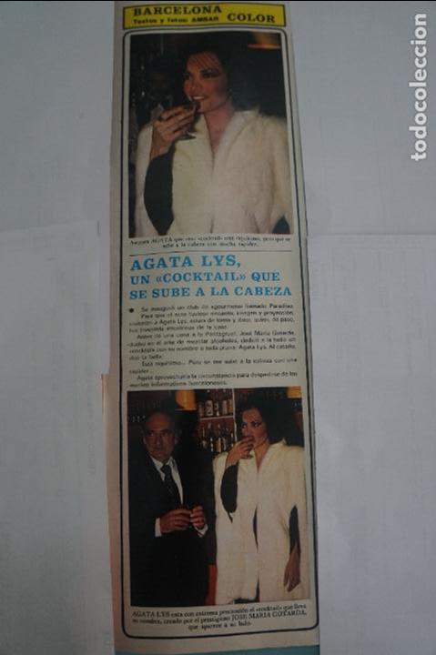 Coleccionismo de Revistas y Peri&oacute;dicos: RECORTE REPORTAJE CLIPPING DE AGATA LYS REVISTA SEMANA N&ordm; 2050 PAG 57 L47