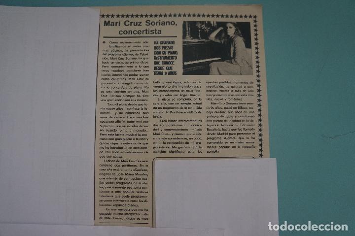 Coleccionismo de Revistas y Peri&oacute;dicos: RECORTE REPORTAJE CLIPPING DE MARI CRUZ SORIANO REVISTA SEMANA N&ordm; 2050 PAG 71 L47