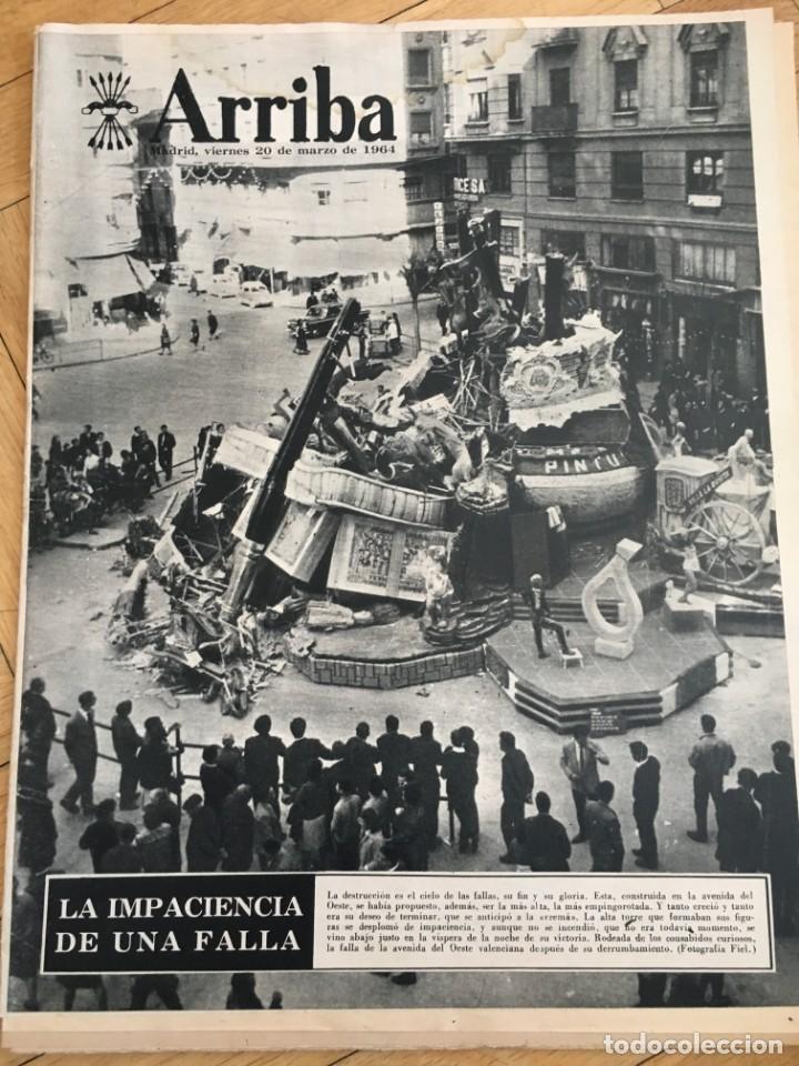 Coleccionismo de revistas y peri&oacute;dicos: ARRIBA (20-3-64) FALLAS VALENCIA