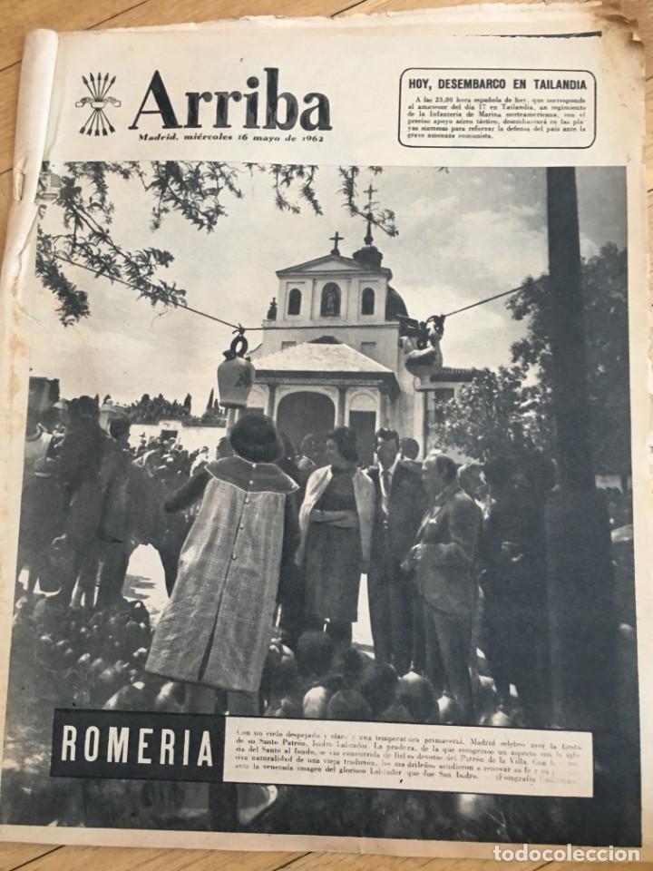 Coleccionismo de Revistas y Peri&oacute;dicos: ARRIBA (16-5-62) FIESTA SAN ISIDRO CATEDRAL Y PRADERA ADEMI PUJOL PEGASO Y MOTOR IBERICA PHILIPS