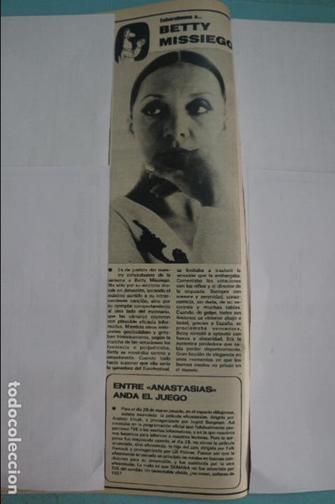 Coleccionismo de Revistas y Peri&oacute;dicos: RECORTE REPORTAJE CLIPPING DE BETTY MISSIEGO REVISTA SEMANA N&ordm; 2043 PAG 14 L47