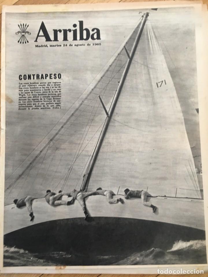Coleccionismo de Revistas y Peri&oacute;dicos: ARRIBA (24-8-65) CICLISMO EL CORDOBES DESCENSO PISUERGA GERONA MUSEO DEL AUTOMOVIL PAZO DE MEIRAS