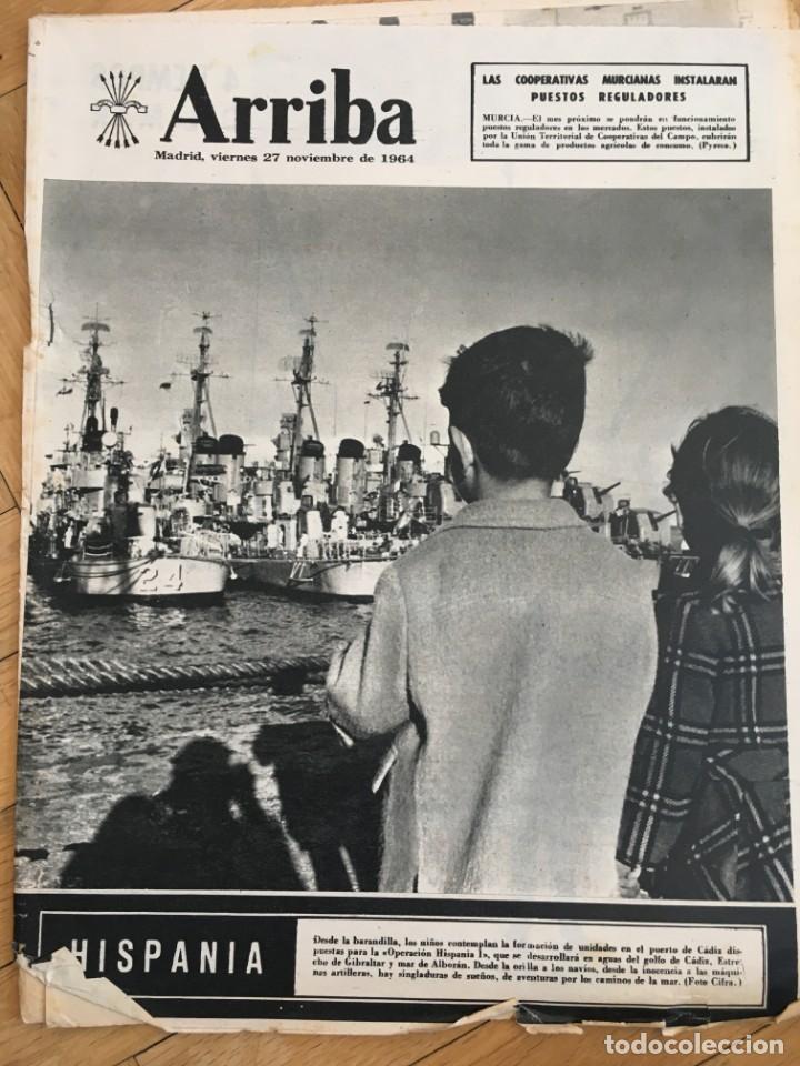 Coleccionismo de revistas y peri&oacute;dicos: ARRIBA (27-11-64) MURCIA COLONIA VIRGEN DEL REMEDIO DE ALICANTE ACEITUNA ALMERIA