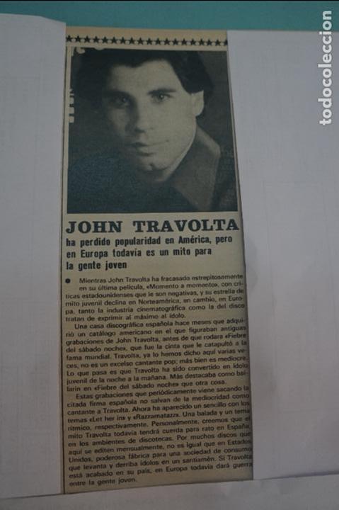 Coleccionismo de Revistas y Peri&oacute;dicos: RECORTE REPORTAJE CLIPPING DE JOHN TRAVOLTA REVISTA SEMANA N&ordm; 2043 PAG 75 L47