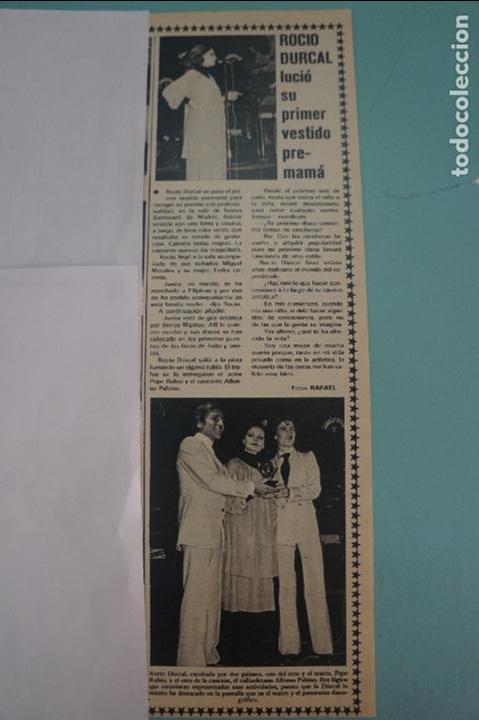 Coleccionismo de Revistas y Peri&oacute;dicos: RECORTE REPORTAJE CLIPPING DE ROCIO DURCAL REVISTA SEMANA N&ordm; 2043 PAG 79 L47