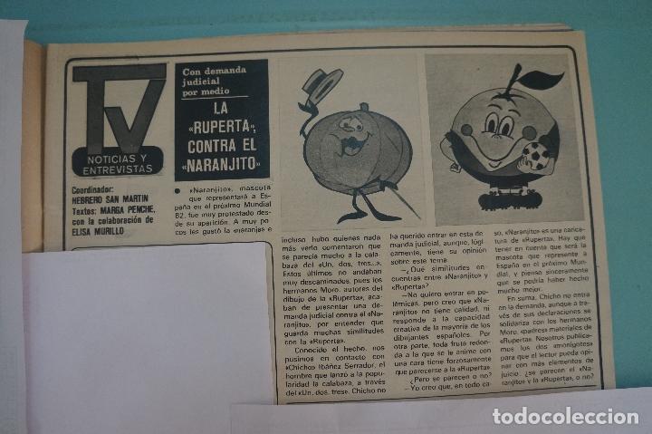 Coleccionismo de Revistas y Peri&oacute;dicos: RECORTE REPORTAJE CLIPPING DE RUPERTA Y NARANJITO REVISTA SEMANA N&ordm; 2054 PAG 11