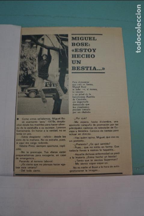 Coleccionismo de Revistas y Peri&oacute;dicos: RECORTE REPORTAJE CLIPPING DE MIGUEL BOSE REVISTA SEMANA N&ordm; 2054 PAG 79