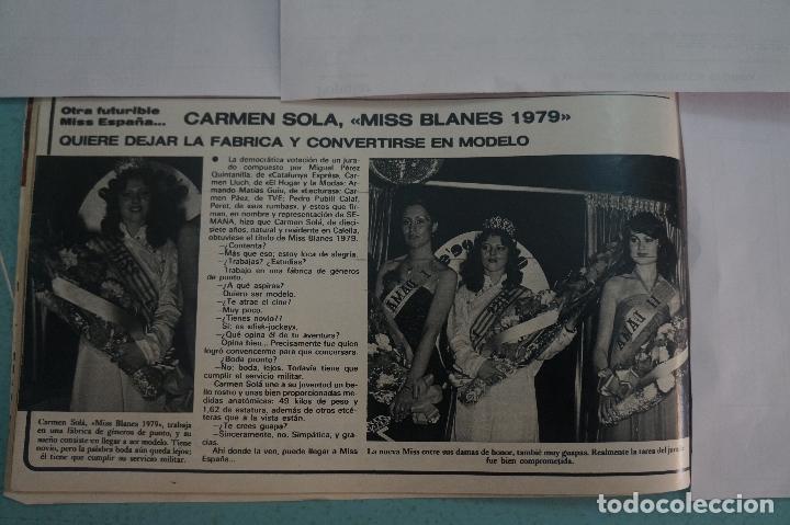 Coleccionismo de Revistas y Peri&oacute;dicos: RECORTE REPORTAJE CLIPPING DE CARMEN SOLA MISS BLANES 1979 REVISTA SEMANA N&ordm; 2053 PAG 22