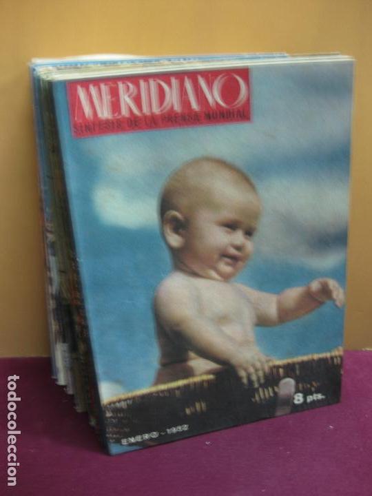 Coleccionismo de Revistas y Peri&oacute;dicos: MERIDIANO. SINTESIS DE LA PRENSA MUNDIAL LOTE DE 11 REVISTAS A&Ntilde;O 1952. VER DESCRIPCION....