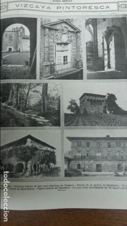 Collezionismo di Riviste e Giornali: O&Ntilde;ATE VERGARA GALDACANO TORRE DE MUNCHARAZ CASERIO DE ABADIANO CASA -EL GALLO- USANSOLO HOJA 1915