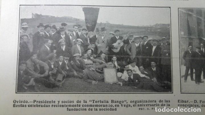 Sammeln von Zeitschriften und Zeitungen: OVIEDO TERTULIA BANGO/ SAN QUIRICO DE BESORA / SANTO&Ntilde;A PRISION / EIBAR ESCUELA ARMERIA HOJA 1915