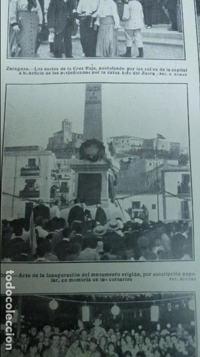 Collezionismo di Riviste e Giornali: IBIZA INAGURACION MOMUMENTO A LOS CORSARIOS HOJA A&Ntilde;O 1915
