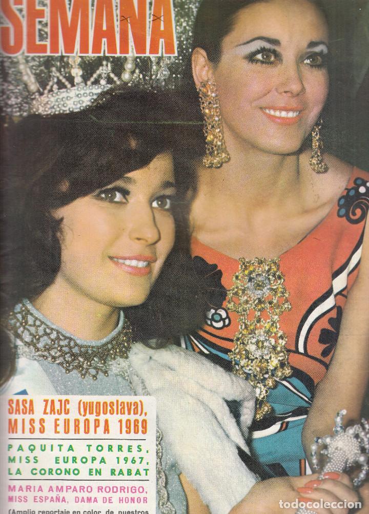 Coleccionismo de Revistas y Peri&oacute;dicos: REVISTA SEMANA N&ordm; 1528 A&Ntilde;O 1969. SASA ZAJX MISS EUROPA. PAQUITA TORRES. MARIA AMPARO MISS ESPA&Ntilde;A.