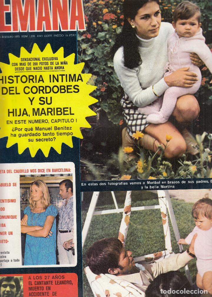 Coleccionismo de Revistas y Peri&oacute;dicos: REVISTA SEMANA N&ordm; 1969 A&Ntilde;O 1972. EL CORDOBES Y SU HIJA MARIBEL. DALI. CASSIUS CLAY. NIETA CAUDILLO.