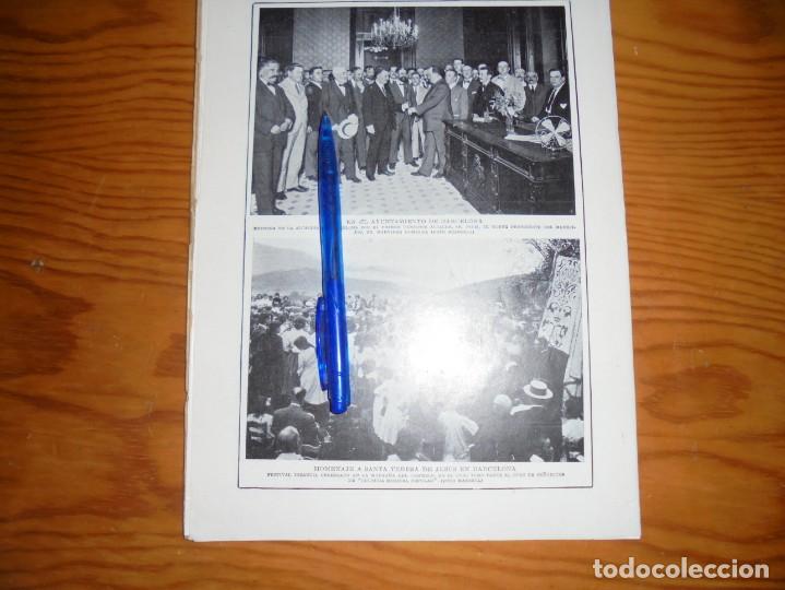 Coleccionismo de Revistas y Peri&oacute;dicos: RECORTE PRENSA : HOMENAJE A SANTA TERESA DE JESUS EN BARCELONA. BLANCO Y NEGRO, AGOSTO 1915