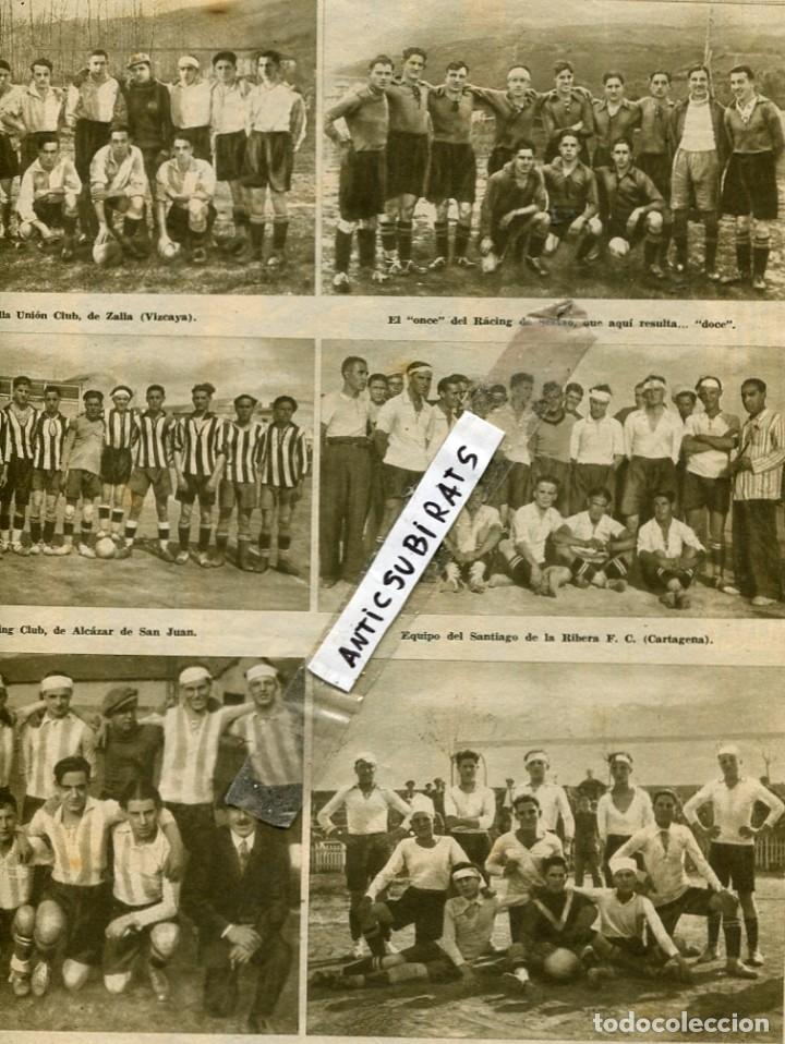Colecionismo de Revistas e Jornais: REVISTA 1932 RACING CLUB DE ALCAZAR SAN JUAN LAGUN ARTEA ERANDIO DEPORTIVO CELESTE BURRIANA FUTBOL