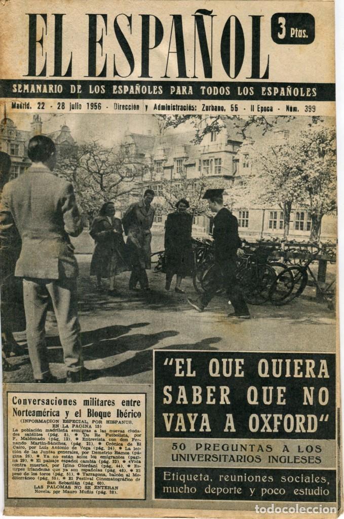 Coleccionismo de Revistas y Peri&oacute;dicos: EL ESPA&Ntilde;OL-TARRAGONA BALCON DEL MEDITERRANEO (5 PAGINAS 9 FOTOS) FOT.UNIVERSIDAD LABORAL A&Ntilde;O 1956