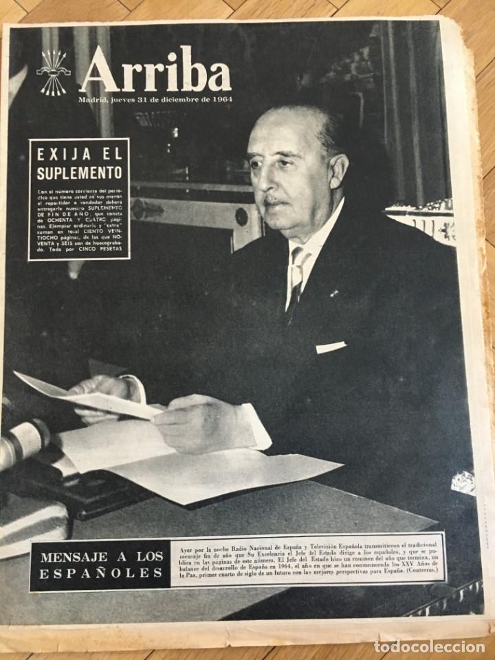 Collezionismo di Riviste e Giornali: ARRIBA (31-12-64) FRANCO CERVEZAS EL AGUILA APOSTOL SANTIAGO COMPOSTELA PLAZA SANTO DOMINGO