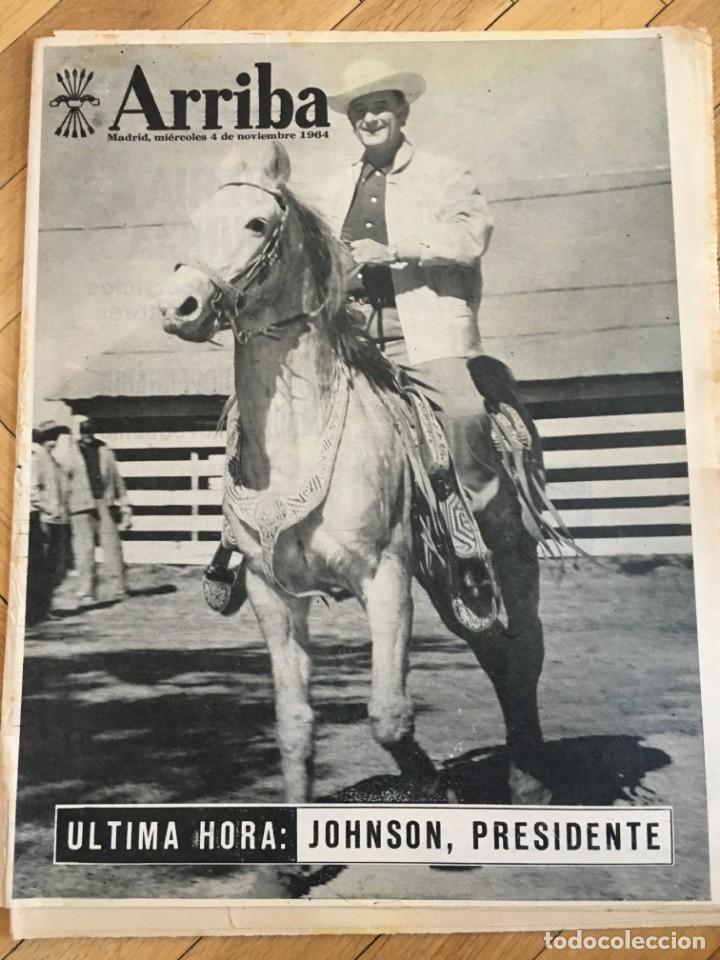 Collezionismo di Riviste e Giornali: ARRIBA (4-11-64) ELECCIONES JOHNSON PRESIDENTE EEUU REMOLINOS